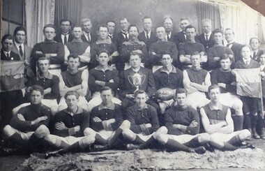 Mounted photograph, Swanwater football team photograph