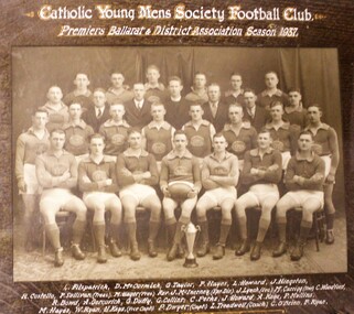 Photograph, Ballarat CYMS Football Premiers 1937, 1937