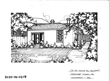 Drawing - Property Illustration, 1/51-53 Wattle Road, Hawthorn, 1993