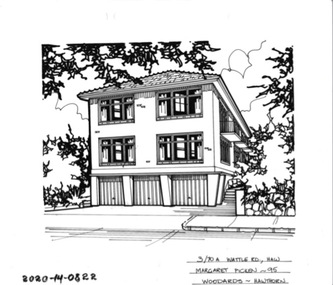 Drawing - Property Illustration, 3/70A Wattle Road, Hawthorn, 1993