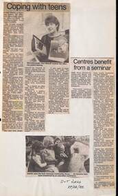 Newspaper, Parenting course at the Park Orchards Community House (POCH) with psychologist Pam Metcalf. Doncaster and Templestowe News 17 December 1985