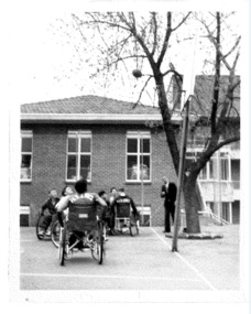 Photograph, Photograph of wheelchair basketball, Austin Hospital, 1960s
