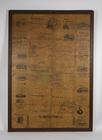 Map, The Unique Advertising Combine, The Unique Combine's New Map of the Shire of Bacchus Marsh, 1890