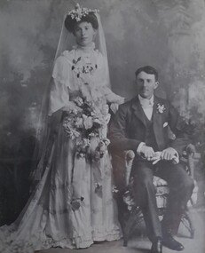Photograph - Wedding Photograph, Archibald Burke and Eleanor McKew wedding day