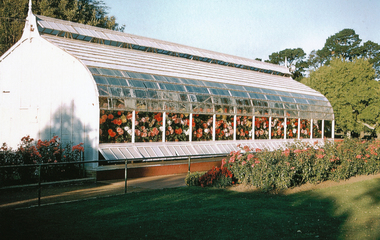 Photograph - Digital image - jpg, Keel House with begonias