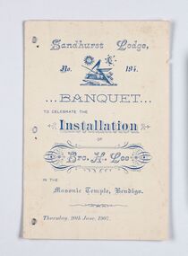 Memorabilia - Invitation, Joint Installation of Bros. H. Lee, 1907