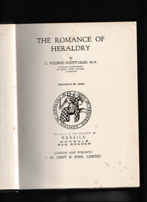 Book, J.M. Dent & Sons, The romance of heraldry, 1929