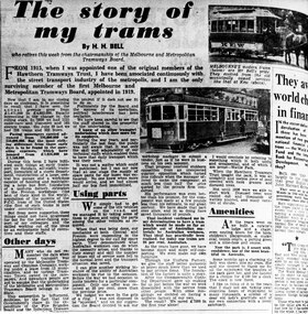 'The Story of my trams - H H Bell"