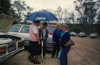 Photograph, Faye Lamb, Ladies in the lower car park: Heidelberg Golf Club, 1997