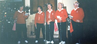 Photograph, Faye Lamb, Heidelberg Golf Club: Ladies' Christmas celebrations 1993: 'Caddies Act', 1993