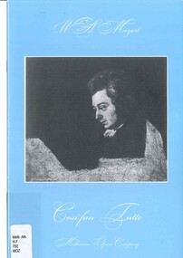 Theatre Program, Cosi Fan Tutte (opera) performed at Athenaeum Theatre commencing 25 September 2004 performed by Melbourne Opera