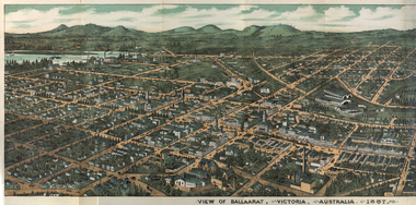 View of Ballarat, Victoria, Australia, 1887