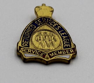 Badge - RSL members badge, Small metal RSL Service Members badge