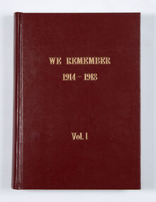 Three volumes, A4 size, contains records of WW1 servicemen from the Ballan Shire