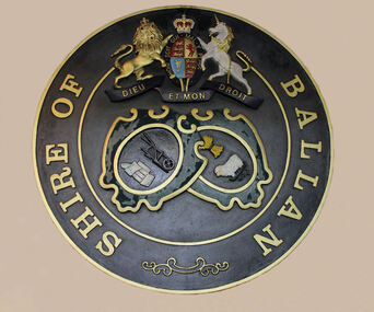 A photograph of the original Corporate Seal for the Shire of Ballan.