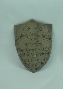 Demonstration Shield, Three Man Marshall Event Shield, Circa 1920