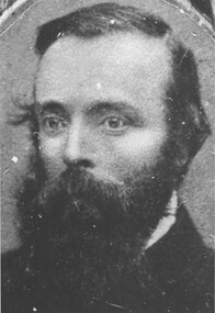 Image depicts close up portrait of Robert O'Hara Burke, with just head and shoulders in shot.