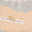 Rear of the aged photograph. Colour is tan, with the top layer of paper peeled off in some places. 