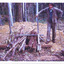 Photograph depicts and unknown elderly gentleman standing next to a mine shaft. Date and location unknown.