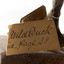 Pacific Black Duck standing on wooden mount looking forwards 