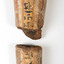 Close up of the Ushabti figure inscriptions and damage