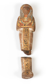 Ushabti photograph depicting the front of the artefact.
