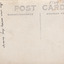 Reverse of postcard. Original script message on left side. Small identification number on top right corner.