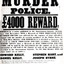 A black and white reproduction of a poster dated 1878 offering a £4000 reward for information leading to the capture of Edward Kelly, Daniel Kelly, Stephen Hart and Joseph Byrne charged with the murder of police in the King River District.