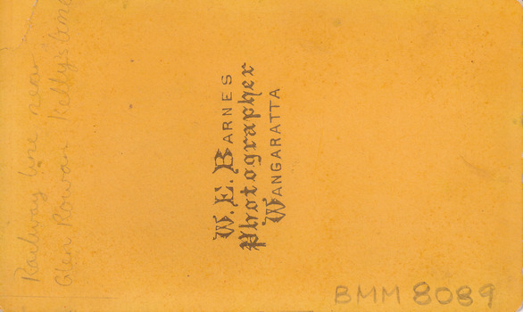 Reverse of image showing photographer's details