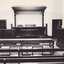 Black and white reproduction of photograph featuring interior of Beechworth Historic Courthouse
