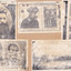 A collection of black and white reproduced photographs of Ned Kelly, his mother Mrs Kelly and Uncle Jim Kelly, Associate Aaron Sherritt, and Sergeant Michael Kennedy