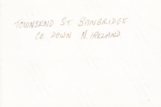 White background with handwritten inscription