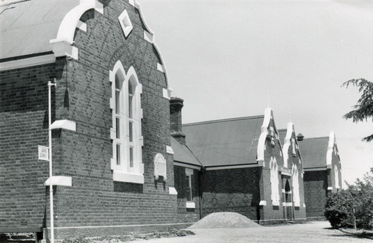 Row of brick buildings