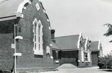 Row of brick buildings