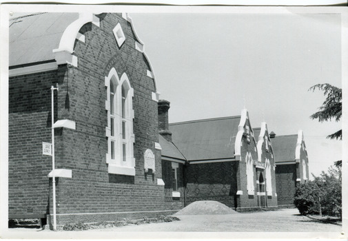 Row of brick buildings
