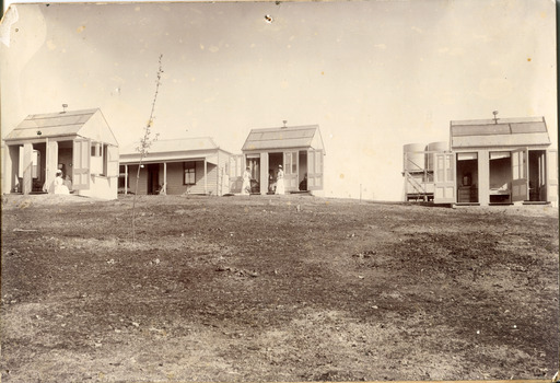 4 early cottages (weatherboard buildings)