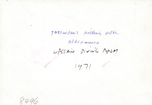 Brief handwritten notes about the photograph
