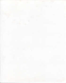 Reverse side of photograph, white page.