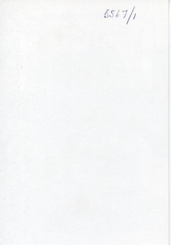 Reverse of 5567.1, blank with written identifying numbers in the top right hand corner.