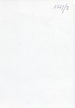 Reverse side of 5567.2, blank with the identifying numbers written in the top right hand corner.