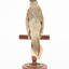 Noisy Miner / Garrulous Honeyeater standing on wooden perch facing back
