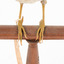 Noisy Miner / Garrulous Honeyeater standing on wooden perch facing forward, feet close-up