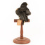 Red-winged Blackbird / Red-winged Starling standing on a wooden mount facing back