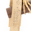 Falco Columbarius / Merlin on wooden stand, facing forward