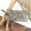 Falco Columbarius / Merlin on wooden stand, facing forward