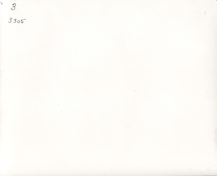 Blank with number 3. 3305 penciled in one corner.
