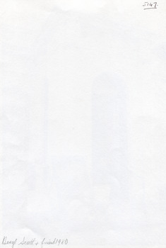 The mostly blank reverse of 5147, with two handwritten pieces of text in different handwriting. One is in the top right and the other in the bottom right.