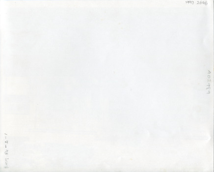 Reverse side of photograph with two additional identifier numbers.