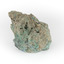 A hand-sized solid mineral specimen in shades of blue and green