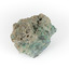 A hand-sized solid mineral specimen in shades of blue and green